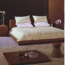 H801藤床 藤编床 藤艺床 酒店藤床工程 东南亚 1.8M双人床 新款 1800mm*2000mm