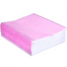 得力(deli)珊瑚海彩色电脑打印纸S241-2-1/2CS二联二等分撕边80列(撕边 色序:白红 1000页/箱)