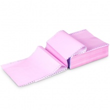 得力(deli)珊瑚海彩色电脑打印纸S241-2-1/2CS二联二等分撕边80列(撕边 色序:白红 1000页/箱)