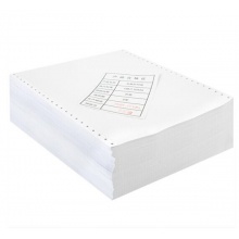 得力(deli)珊瑚海白色电脑打印纸S241-1-1/2S一联二等分整张撕边80列电脑打印纸 (色序:全白 1000页/箱)
