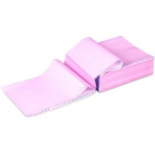 得力(deli)珊瑚海彩色电脑打印纸S241-2CS两层整张80列(撕边色序:白红 1000页/箱)