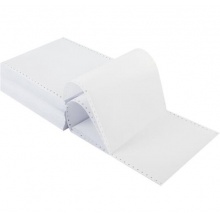 得力(deli)珊瑚海S241-2-1/2二联二等分整张电脑打印纸80列白色不撕边 1000页/箱