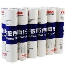 得力(deli)7725 热敏传真纸216mm*30y 12卷/盒