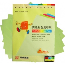 天章 (TANGO) 金彩天章A4 浅绿色彩色复印纸 80g 100张/包 单包装 