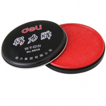 得力(deli)9859快干印台印泥(红色)