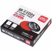 得力(deli)9859快干印台印泥(红色)