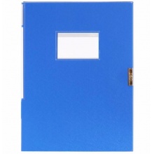 得力( deli )5605 A4加厚pp面板35mm-蓝色牢固耐用粘扣档案盒/文件盒/资料盒/文件夹