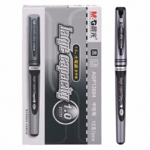 晨光文具中性笔1.0mm大笔画签字笔学生专用黑色水笔水性AGP13604 黑色