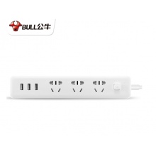 公牛（BULL） GN-B403U 智能USB插座多用插排 小白USB插座总控 1.8米