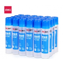 得力 7302 中号液体胶水 财务办公胶水 文具办公用品 50ml 方便实用 黏着性高 pval 透明 单支装