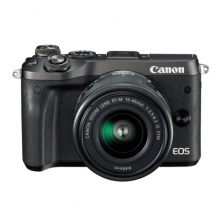 佳能(Canon)EOS M6(15-45镜头)摄像机(包括卡,屏,电池,包)