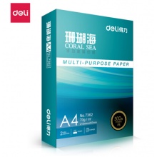 得力(deli)珊瑚海1包装70gA4复印纸 500张/包  5包/箱