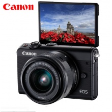佳能微单(Canon)EOS M100 (15-45镜头黑色套机)(2420万像素 触控翻转LCD 全像素双核对焦