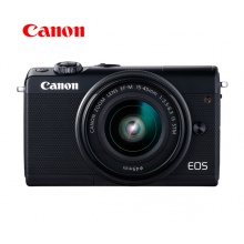 佳能微单(Canon)EOS M100 (15-45镜头黑色套机)(2420万像素 触控翻转LCD 全像素双核对焦