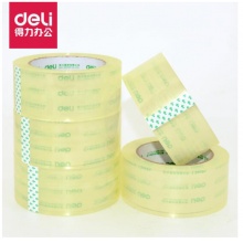 得力透明胶带封箱带宽胶带打包胶布高粘性不易断包装胶带纸大卷 30177胶带45mm*150y