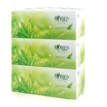 心相印 茶语系列 盒装抽纸 抽取式纸巾 200抽 原生浆 H200 3盒/提 一提计价