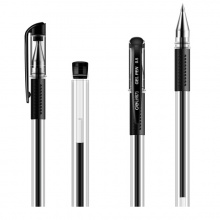 得力 6600ES 中性笔 签字笔 PP环保材料 红色计量单位：支（12支一盒）