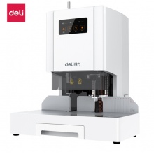 得力（deli）14601 激光定位自动会计财务凭证装订机 热熔胶铆管装订机电动档案文件打孔机 激光定位，快速定位，50mm轻松装订，触屏设计，时尚清新