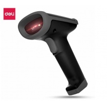得力(deli)无线一二维码 医药药品农资农药扫描扫码枪 收银微信收款手机支付条形码扫码器快递条码枪14950W黑