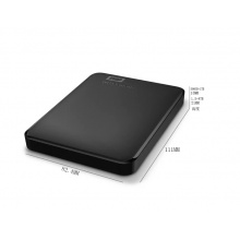 西部数据（WD）Elements新元素 移动硬盘1t/500g/2t/3t/4t 西数硬盘2.5英寸 WDBUZG0020BBK 2TB 
