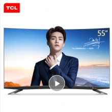 TCL 55Q960C 55英寸34核原色量子点 人工智能HDR超薄4K曲面电视（深空灰）