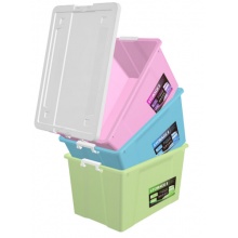 塑料收纳箱带滑轮