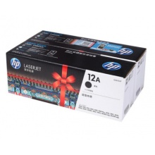 惠普 Q2612AF 12A 硒鼓 双装 黑色 （单位：个） 适用机型:P1010/P1020/3015/3020/3030/3050/3050z/3052/3055/M1005
