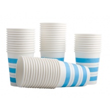 得力 加厚型一次性纸杯250ml 50个/袋