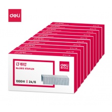 得力（deli） 优质厚层订书钉订书针 办公用品 12# 24/6 25页 0012(10盒装)